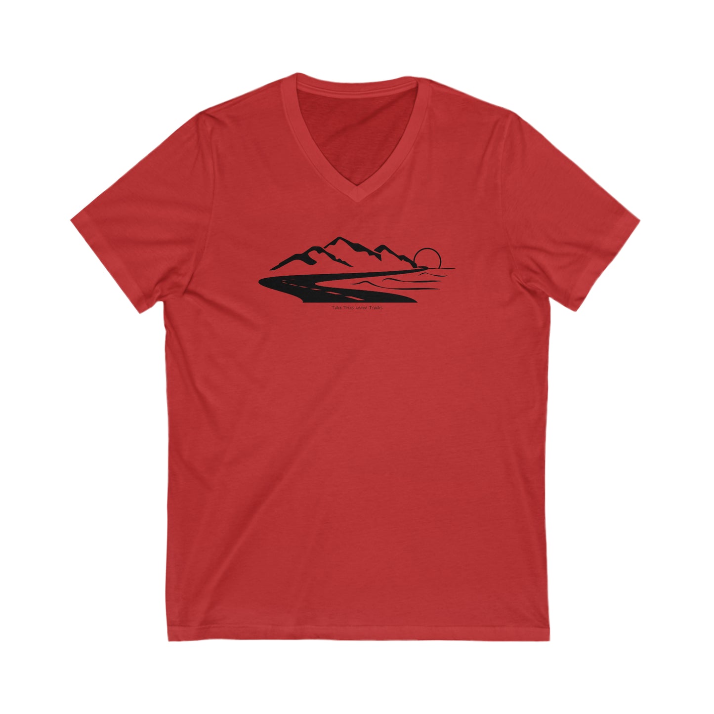 Take Trips Leave Tracks -  Short Sleeve V-Neck Tee