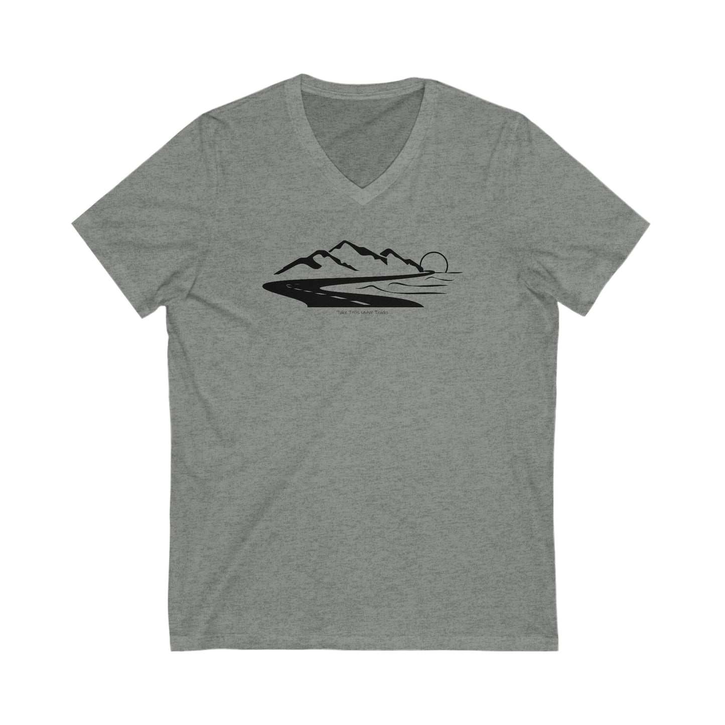 Take Trips Leave Tracks -  Short Sleeve V-Neck Tee