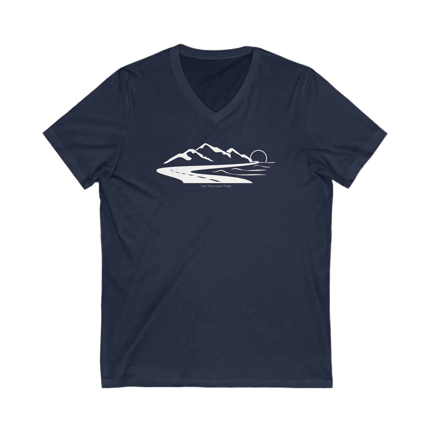 Take Trips Leave Tracks -  Short Sleeve V-Neck Tee