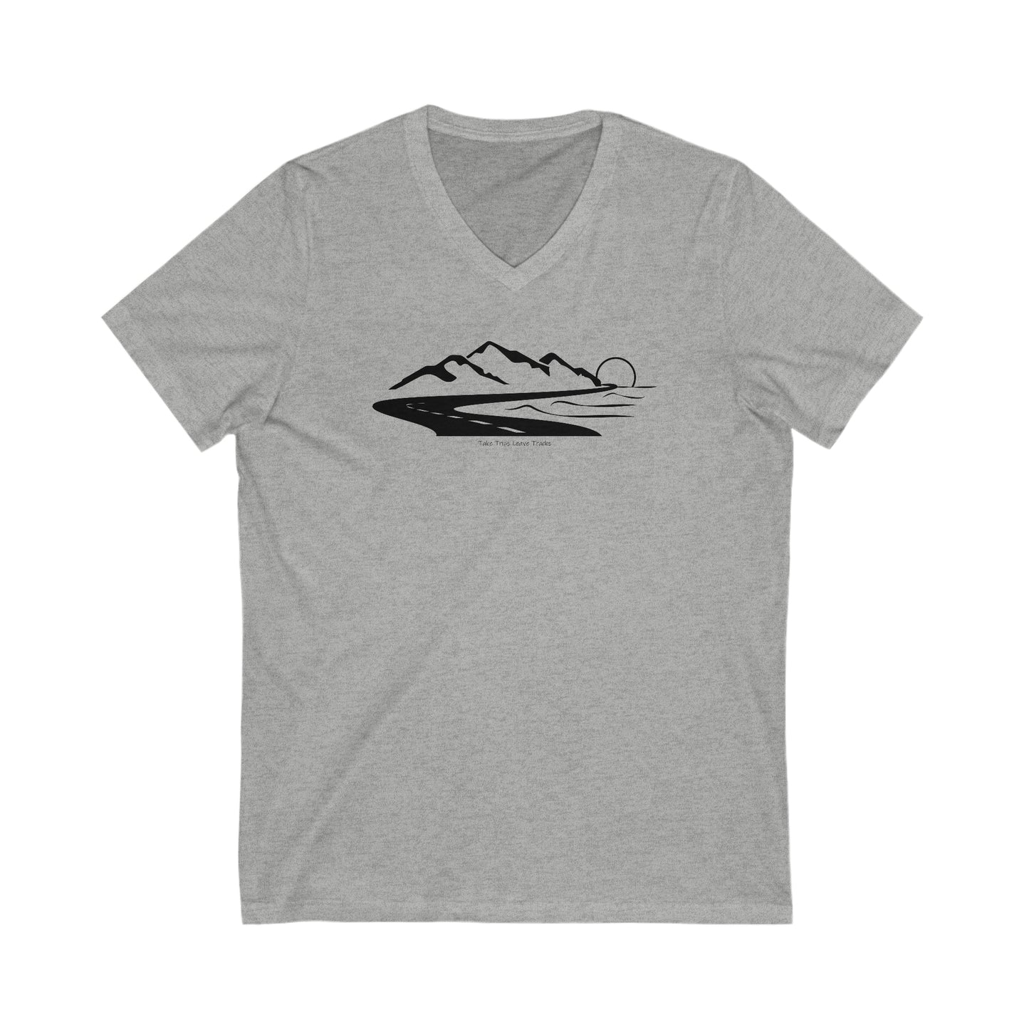 Take Trips Leave Tracks -  Short Sleeve V-Neck Tee